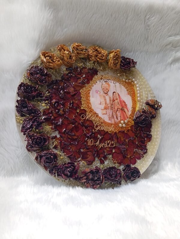 Royal Burgundy Wedding Bloom Preservation Frame (Customized)