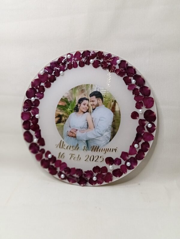Rose Pearl Wedding Bloom Preservation Frame (Customized)