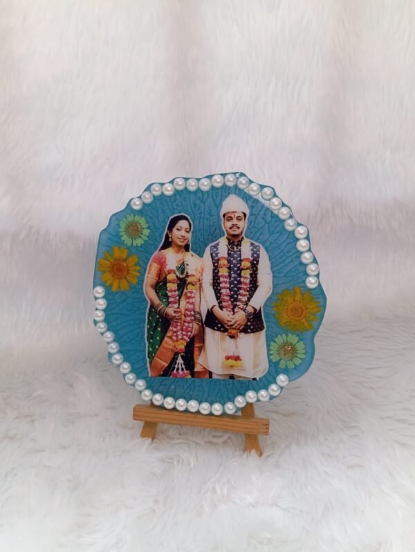 Pearl Floral Varmala Preservation Frame (Customized)