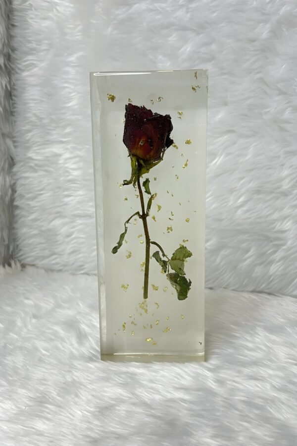 Rose Flower Preservation Resin Block